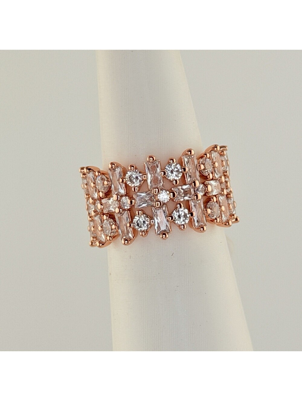 Bomb Party April 2026 Ring Size 6 "The Emory Ring” Clear Cz on Rose Gold